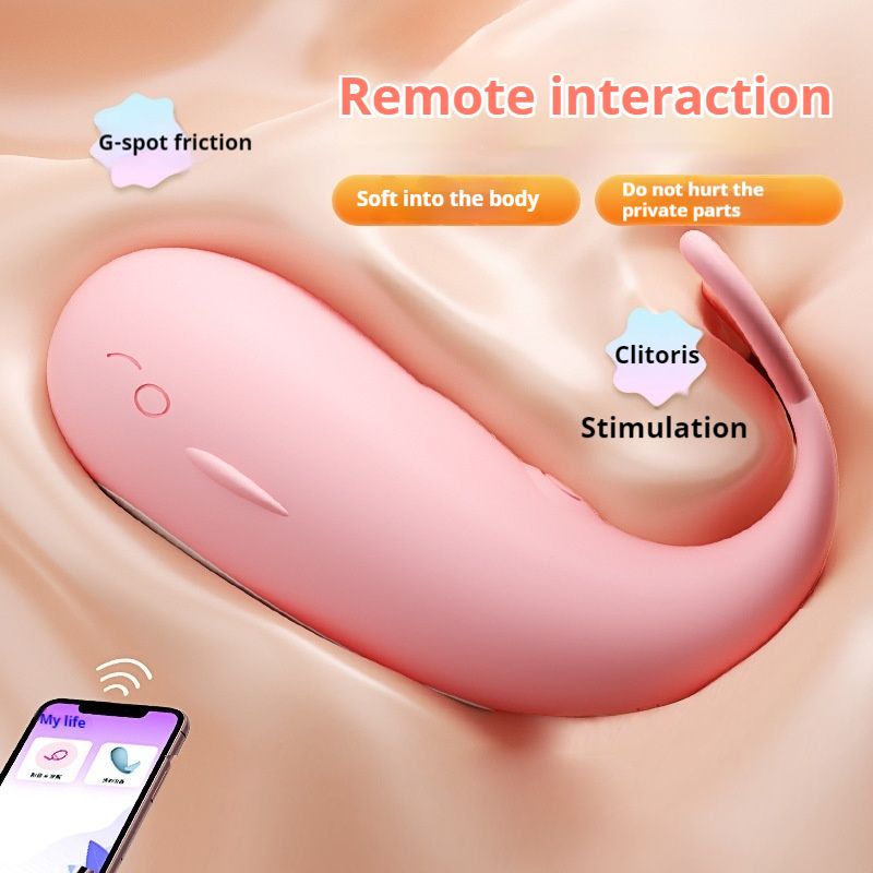 Mystique Pipi Whale Wearing Jumping Egg Mini Program Female Toys Adult Products Vibration Masturbation Fun 145/box_voghion.com