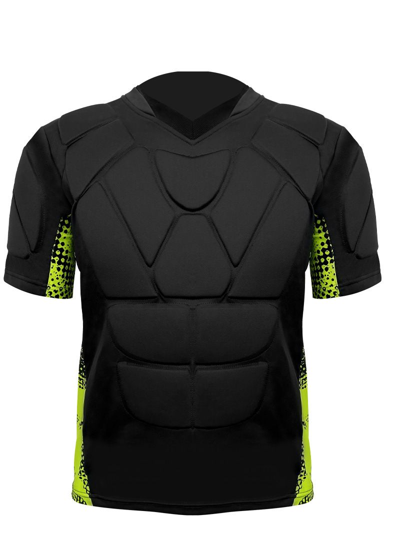 Maglia da portiere da calcio professionale resistente agli urti e attrezzatura protettiva multi-sport – Maglia a compressione a maniche lunghe con imbottitura in EVA a nido d'ape_voghion.com