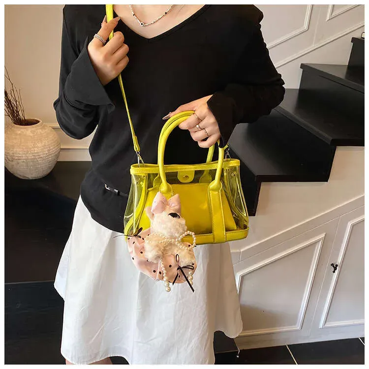 Borsa a tracolla trasparente Niche, grande capacità, alla moda, casual, da pendolare_voghion.com