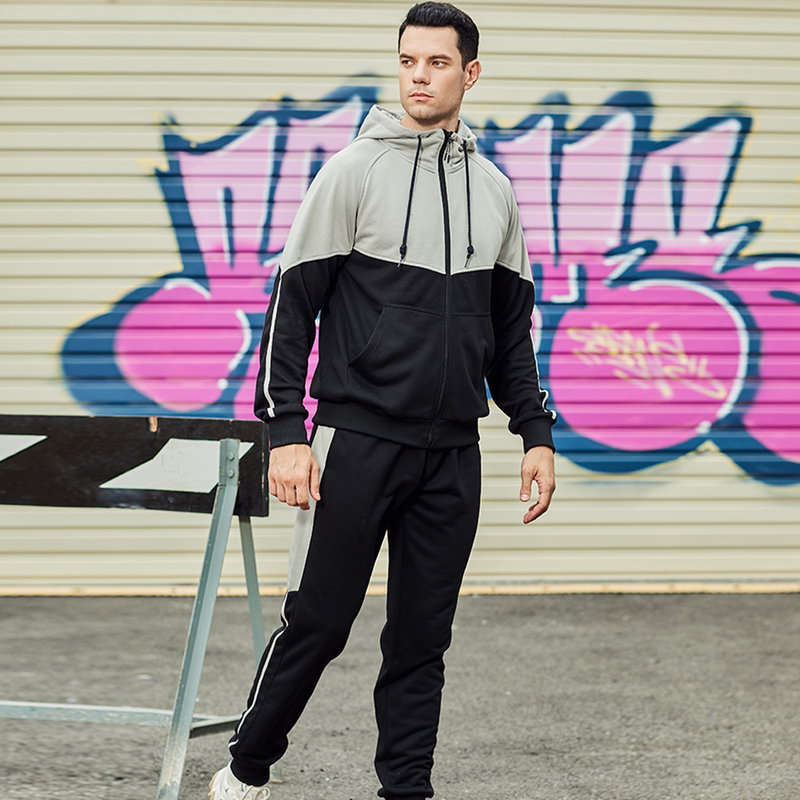 Conjunto deportivo informal de dos piezas con capucha para hombre, primavera y otoño de 2025, 2da0_voghion.com