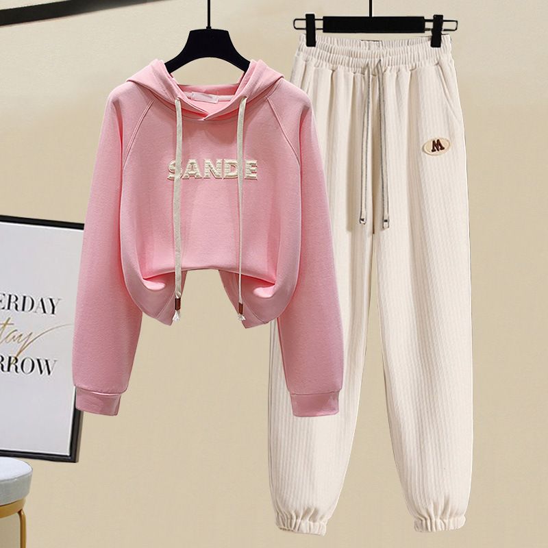 Frauen Kleidung süße mädchen anzug college stil kleine frische pullover zwei stück anzug_voghion.com