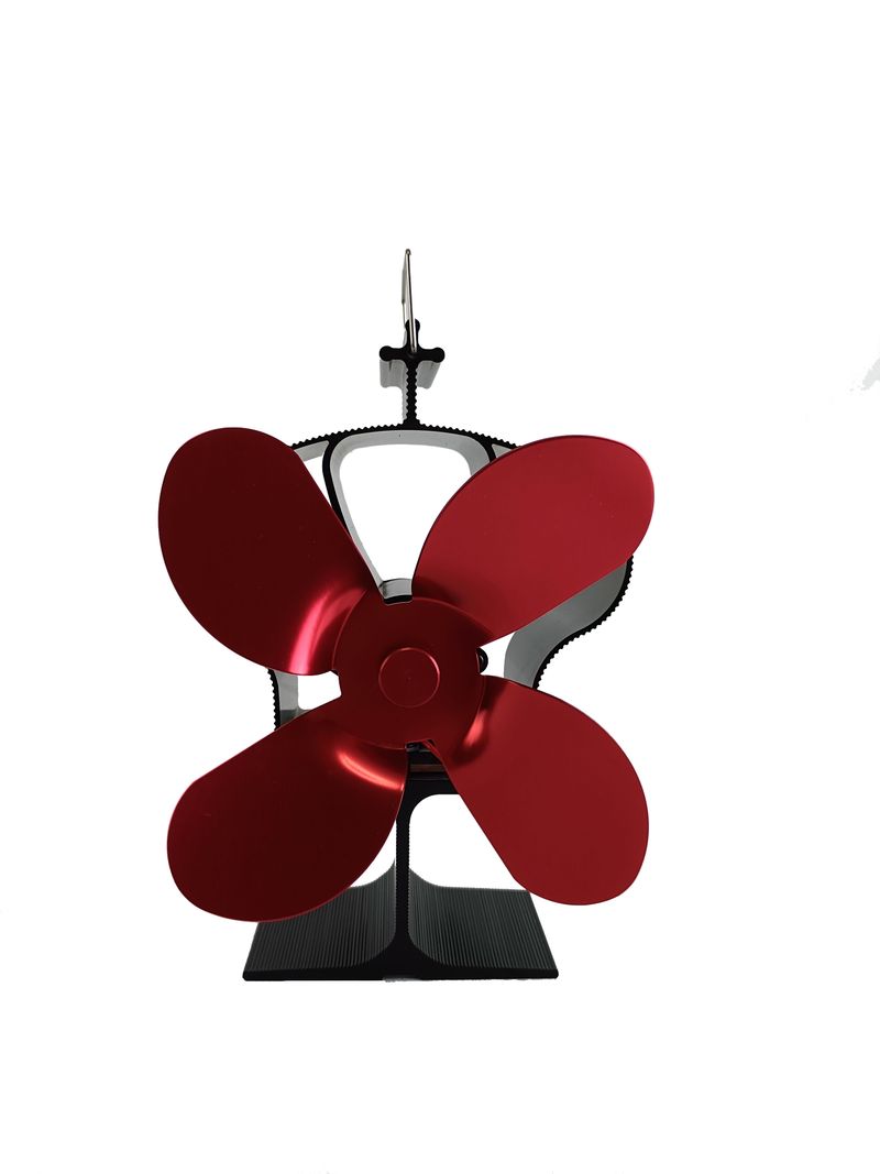Fireplace Fan Stove Fan Crown Small I-shaped 4 Leaves - Durable High Temperature Resistant No Power Consumption_voghion.com