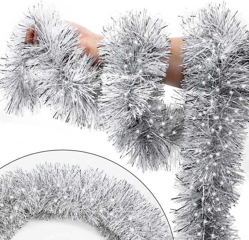 Ghirlanda di Natale in rattan verde da 50 piedi, decorazione per feste di matrimonio_voghion.com