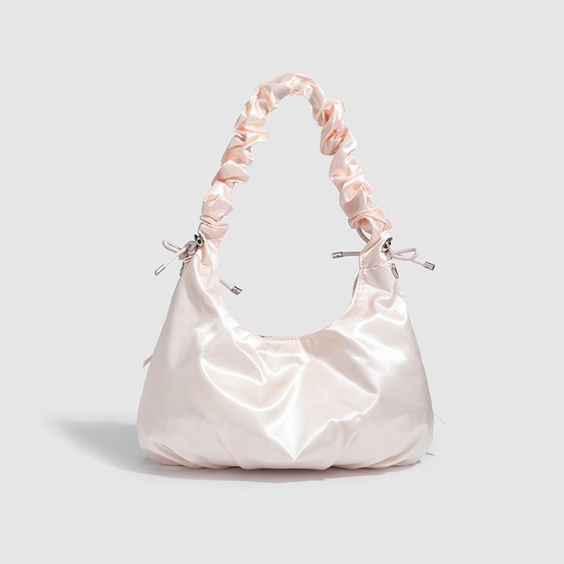 Borsa a mano plissettata versatile e carina con fiocco e nuvola, modello Sweet Girl, 2025, nuova borsa monospalla sottobraccio_voghion.com
