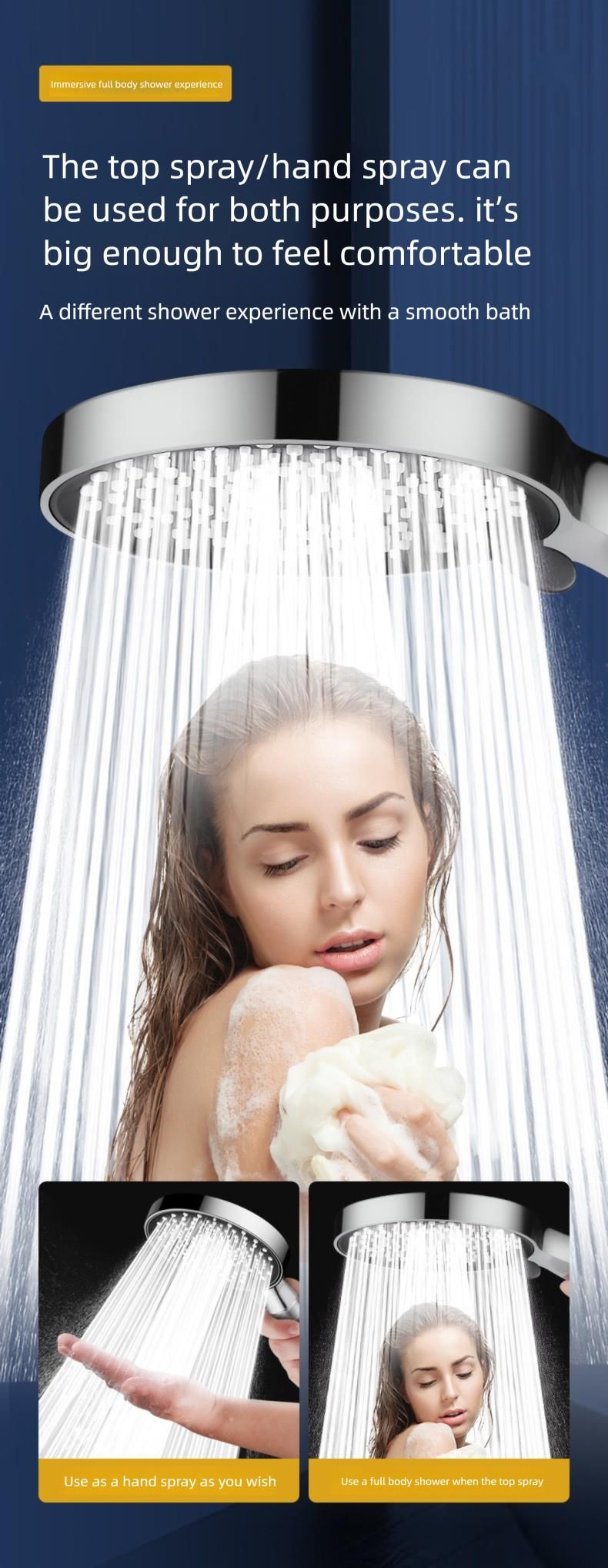 German Engineered Rain Shower Head, Supercharged High Pressure Filter For Chlorine Removal, Universal Fit_voghion.com