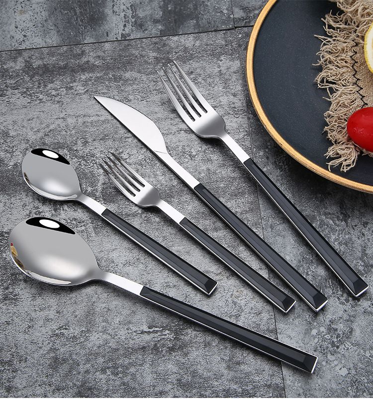 Posate con manico in legno - Set in acciaio inossidabile 304_voghion.com