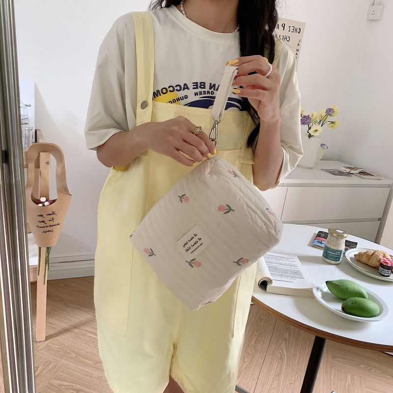 Ins Bavlněná taška na přebalování do kočárku Závěsná taška Dětské zboží Organizér na plenky Caddy Taška na zip Roztomilé ženy taška na make-up děti_voghion.com