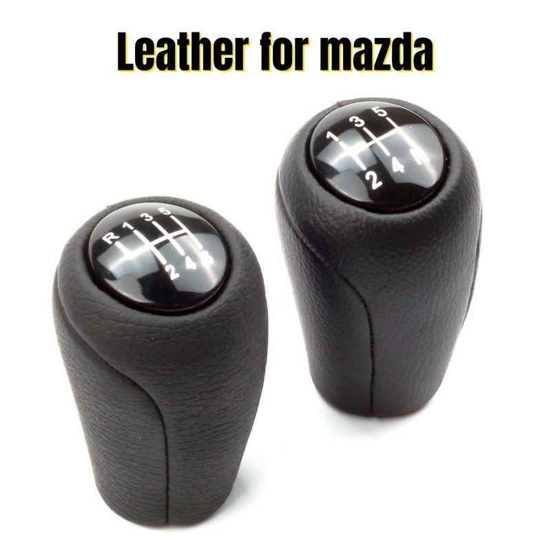 5/6-Speed Gear Shift Knob for MAZDA 3 BK BL 5 CR CW 6 II GH CX-7 ER MX-5 NC III 23 MT Leather Shifter Lever Arm Headball_voghion.com