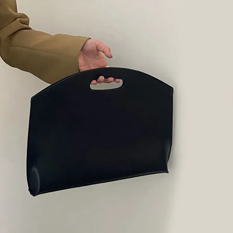 Womens Handbag Largecapacity File Bag Fashionable Versatile Leather Briefcase Envelope Clutch 250614l_voghion.com