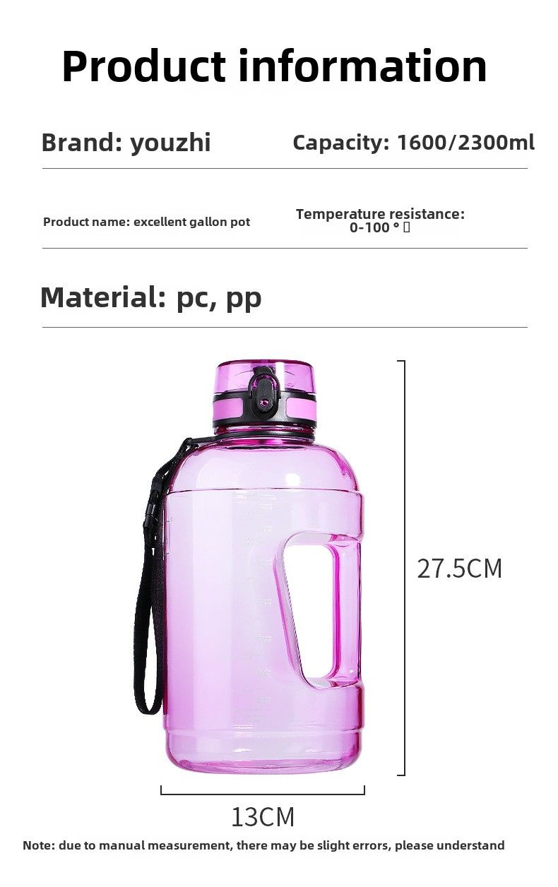 Large Capacity Gallon Pot Vat Water Cup 2 Liters With Capacity Scale Bottle Ton Ton Barrel_voghion.com