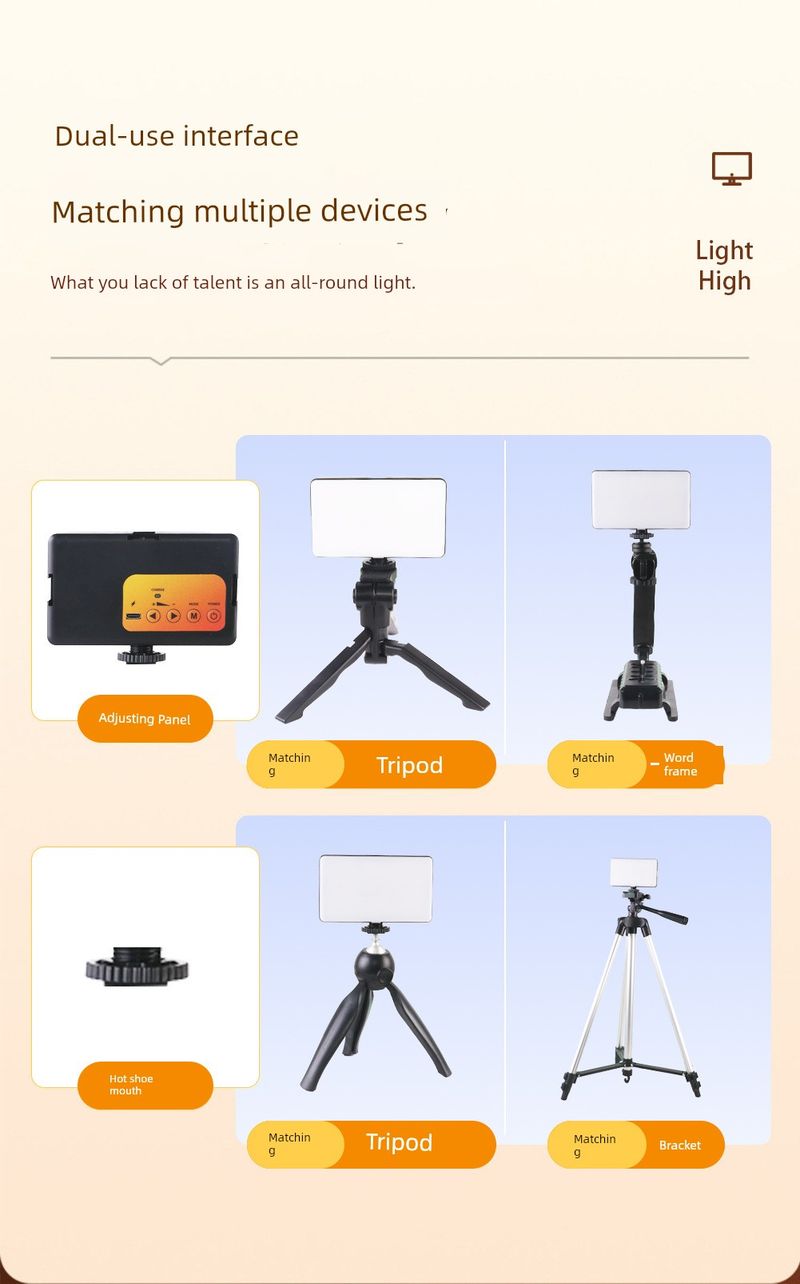 Mobile Phone Selfie Fill RGB Portable SLR Camera Photo Shooting Video Beauty Led Tofu Pocket Light_voghion.com
