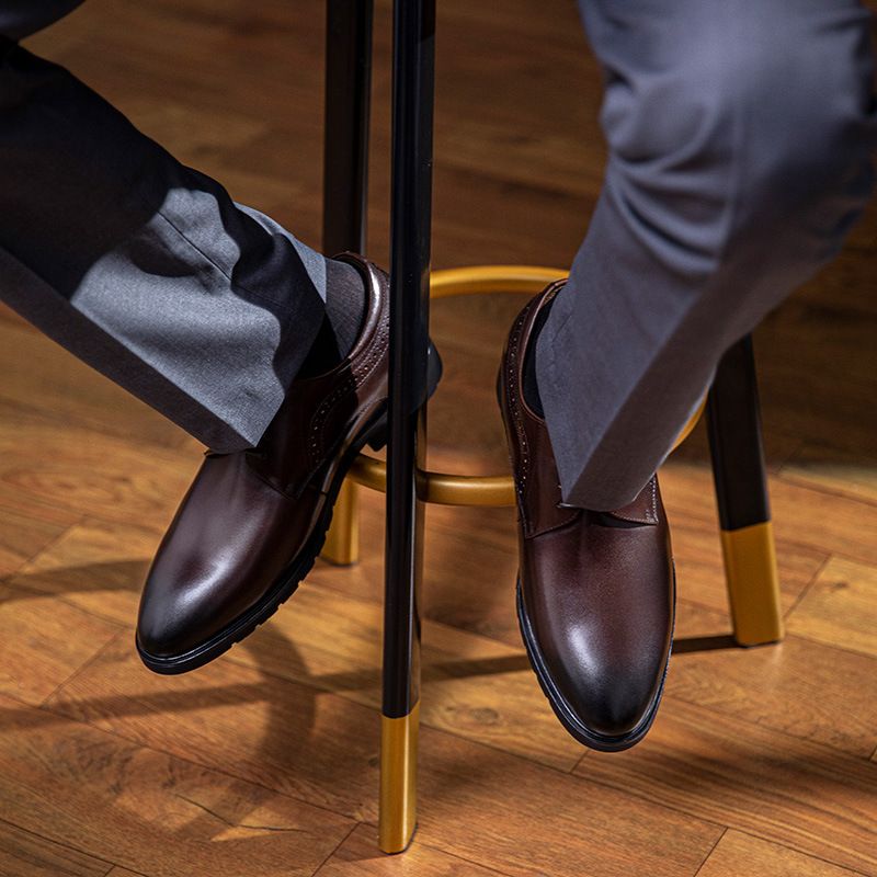 Echte formelle Business-Schuhe für Herren mit versteckter 5-cm-Höhenerhöhung, weicher Derby aus Leder, atmungsaktiv, bequem für_voghion.com