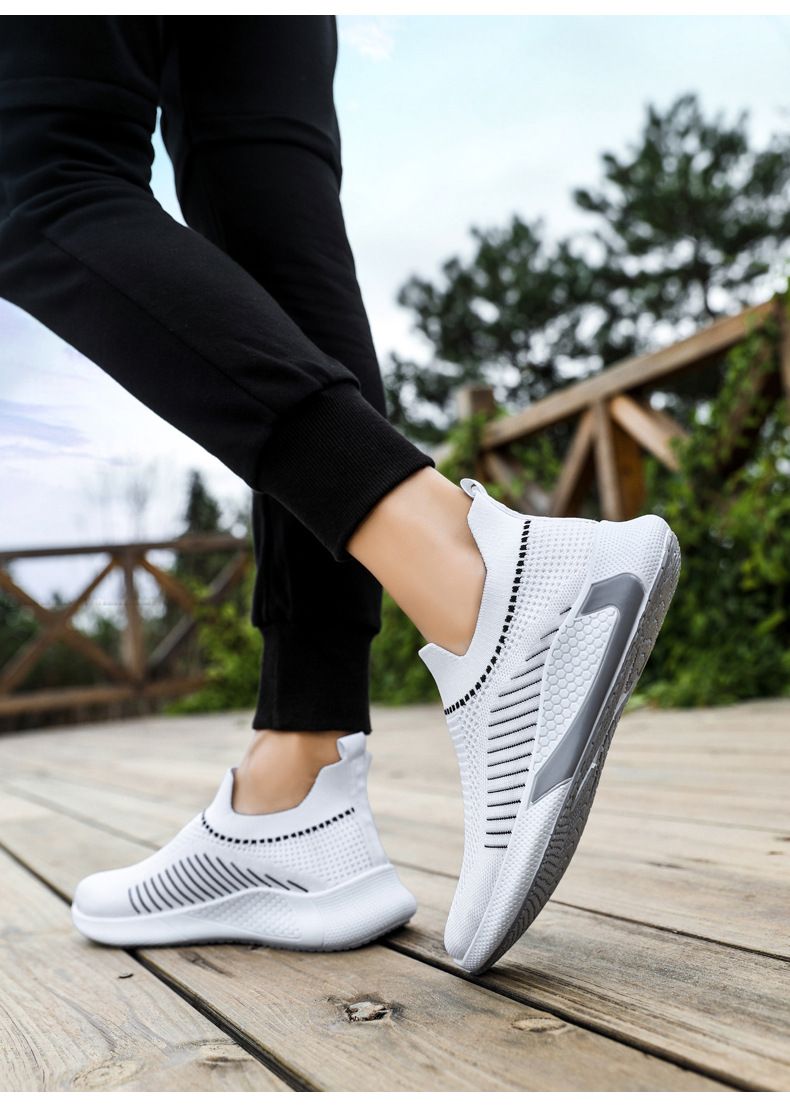 Autumn New Comfortable One-piece Sock Top Sports Men, Breathable Lightweight, Versatile, Trendy And Casual Running Shoes_voghion.com
