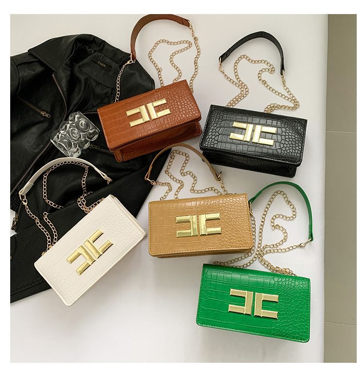 Ženska mala četvrtasta torba modernog i elegantnog krokodilskog uzorka ženska torba preko ramena u korejskom stilu sveobuhvatna torba preko ramena_voghion.com