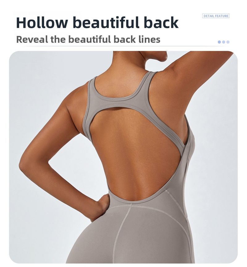 European And American Style Tight-Fitting Backless Yoga Hip-Lifting Sports Fitness Suit Wide-Leg Pants Tummy-Control_voghion.com