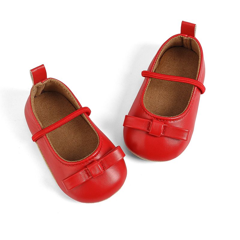 Primavera e autunno nuove scarpe da passeggio per bambine con fiocco a farfalla e fondo antiscivolo G406_voghion.com