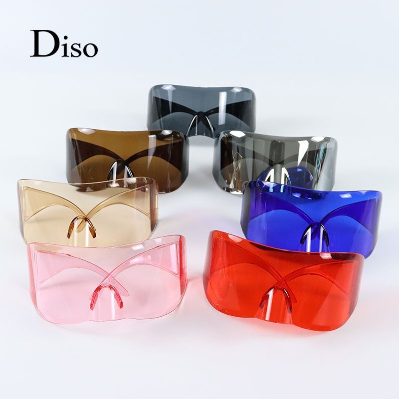 New Futuristic Tech-style Cool Oversized One-piece Goggles Cyberpunk Sunglasses_voghion.com