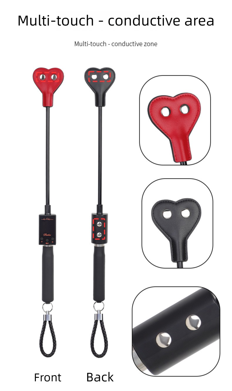 Sex SM Props a forma di cuore, scossa elettrica multilivello regolabile, microcorrente, formicolio e intorpidimento, giocattoli per adulti_voghion.com