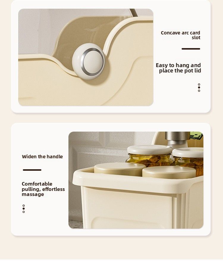 Pot Home Kitchen Large Capacity Japanese Style Organizer Box With Wheels Spice Multi-Functional Storage Rack_voghion.com