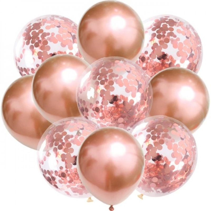 10 buc baloane îngroșate cu paiete metalice din latex de 12 inch, confetti, decorațiuni pentru petreceri de ziua de naștere_voghion.com