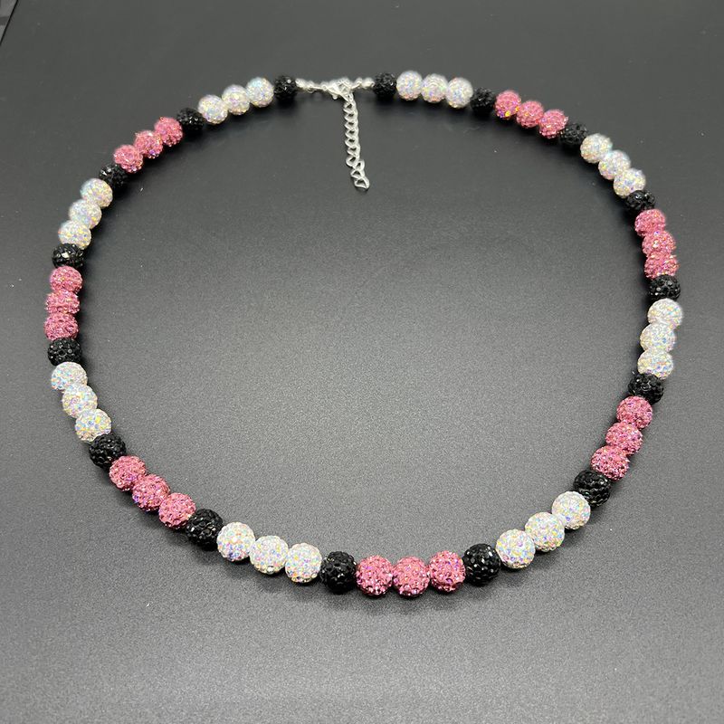 Collana da baseball per uomo e donna - Collana con ciondolo in cristallo scintillante hip hop con strass multicolore, design a 6 file di diamanti, catena regolabile_voghion.com