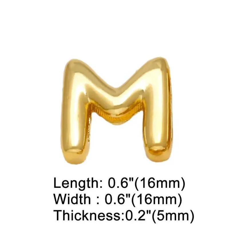 FLOLA DIY 26 Letter Custom Female Name Gold Silver Broadband Initial Bracelet Handmade Jewelry Brtd91 Y250420_voghion.com