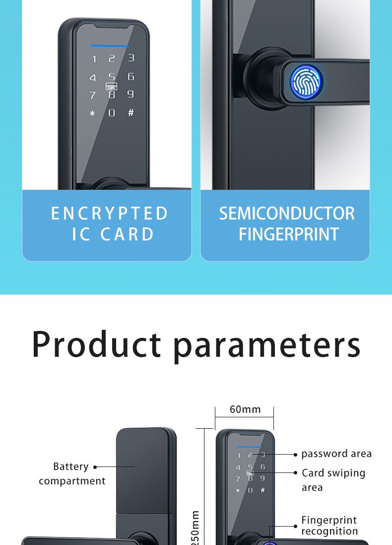 Advanced Graffiti Wooden Door Intelligent Fingerprint Lock Apartment Interior Door Intelligent Office Password Lock_voghion.com