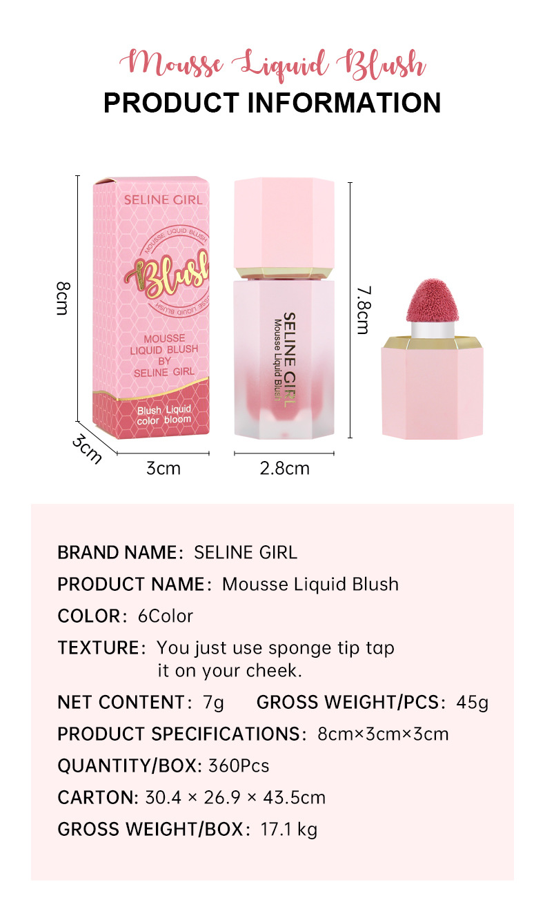 Monochromatesch Multi Blush, luxuriéis cremeg a vermëschbar Faarf, fir Aen, Lëpsen a Wangen_voghion.com