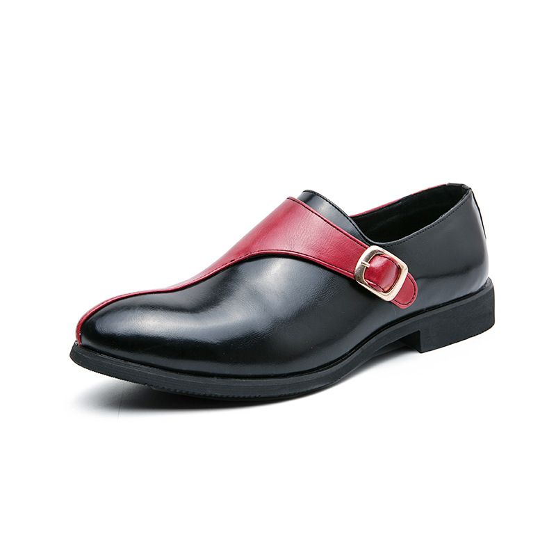 Tüm Mevsimlere Uygun Moda Sokak Şık Patchwork Yumuşak Taban Büyük Beden Erkek Günlük Düz İngiliz Tarzı Küçük Deri Ayakkabılar_voghion.com