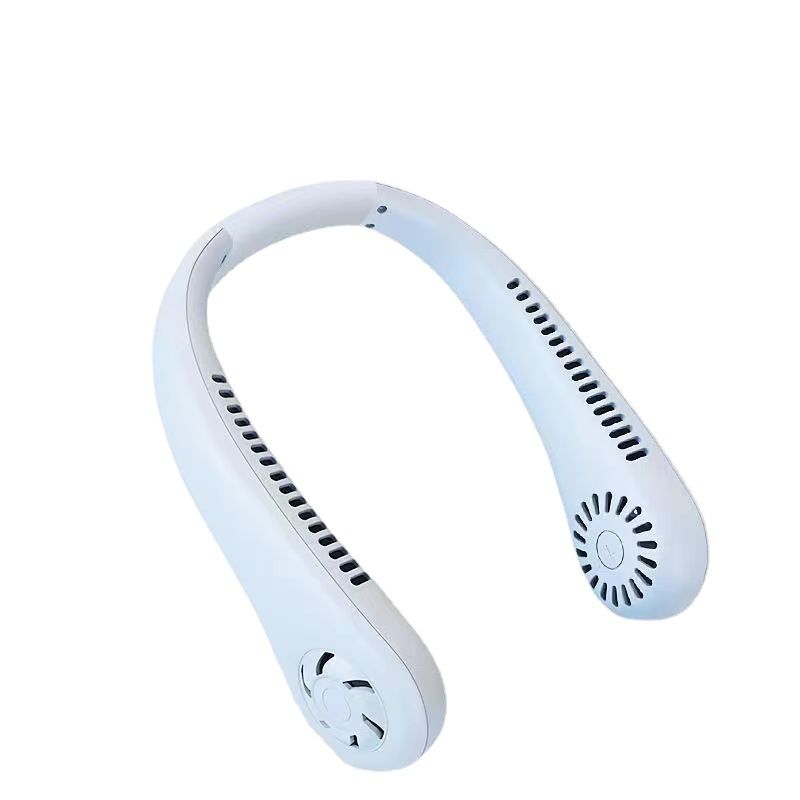 Tragbarer Mini-Halsventilator, faltbar – wiederaufladbar über USB, geräuschloser Betrieb für Studenten und Sport_voghion.com