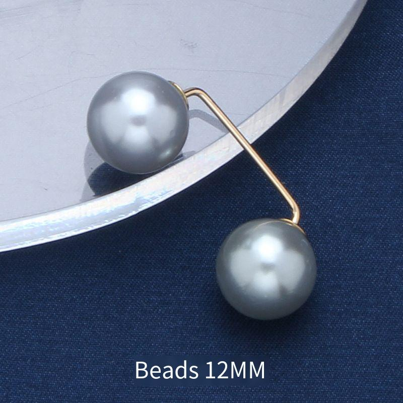 Broche en perles haut de gamme, simple et tendance, avec insert à angle droit, accessoire de corsage fixe anti-lumière sur le décolleté des vêtements_voghion.com
