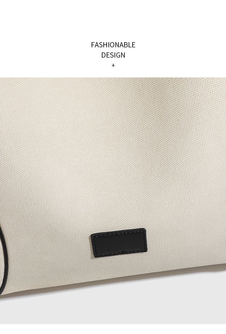 Trendy Shoulder Tote Bag For Women - Casual Canvas Crossbody Hobo Bag With Magnetic Closure, Spacious Interior & Stylish Stitching Details_voghion.com