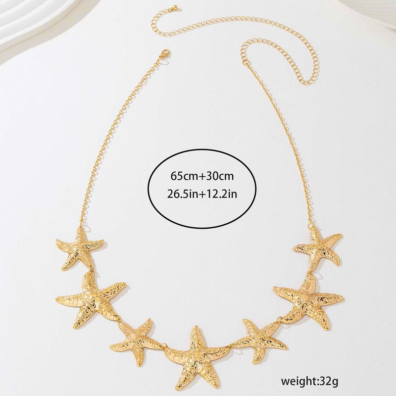 1 elegante e alla moda ciondolo a forma di stella marina in metallo della serie Ocean per donna_voghion.com