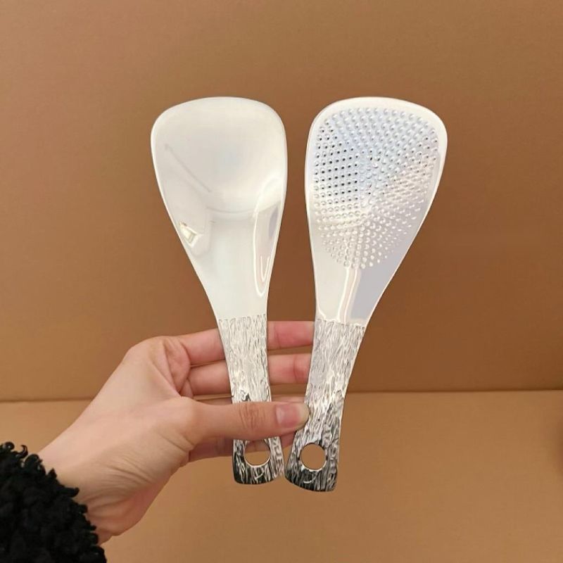 Aoliwo 304 Stainless Steel Non-Stick Household Non-Damaging Cooker Rice Scoop Serving Spoon_voghion.com