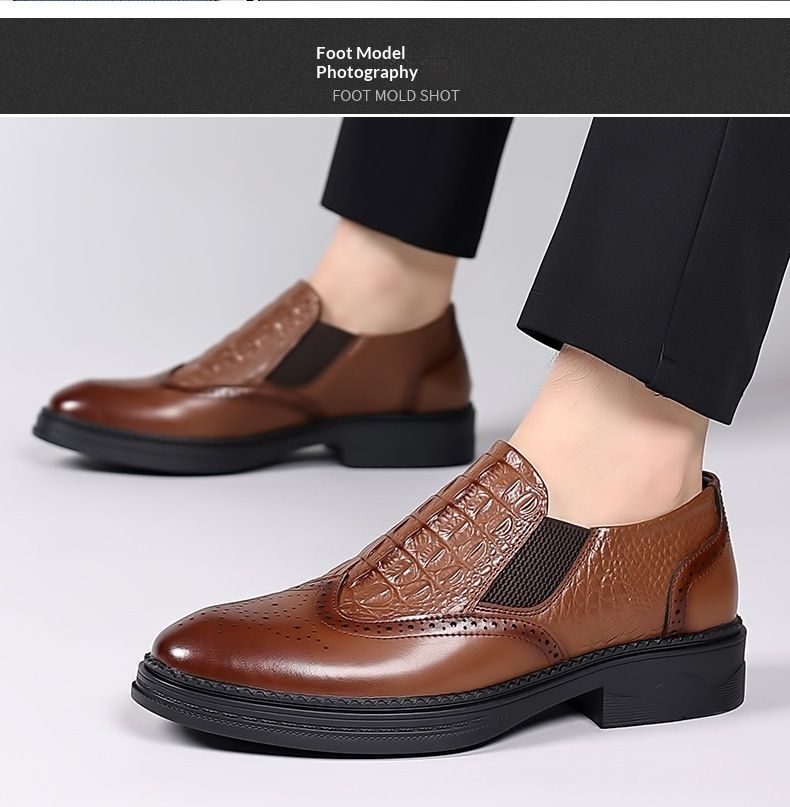 Voyage Cross-Border Dropshipping 2025 Primavera e Autunno Retro British Low-Top Genuine Derby Uomo Suola Spessa Casual Pelle_voghion.com