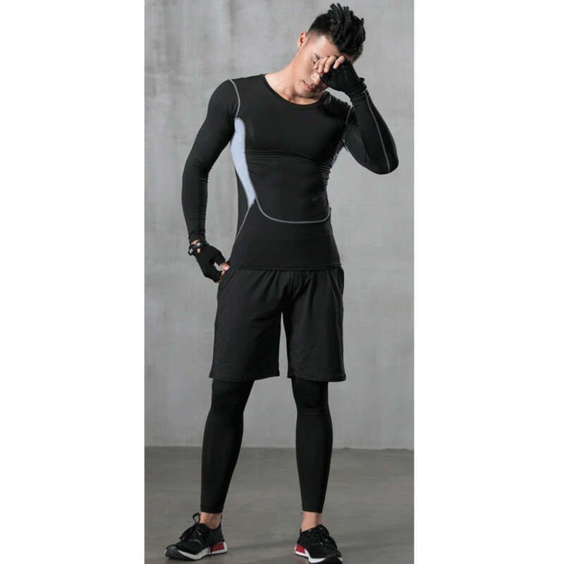 Sportinės tamprės, vyriškos sportinės bėgimo kelnės, greitai džiūstančios PRO krepšinio septynių taškų tamprės_voghion.com