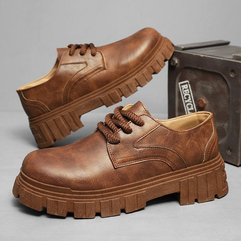 Neue schwarz/rot braun kleine leder business casual low-top herren schuhe_voghion.com