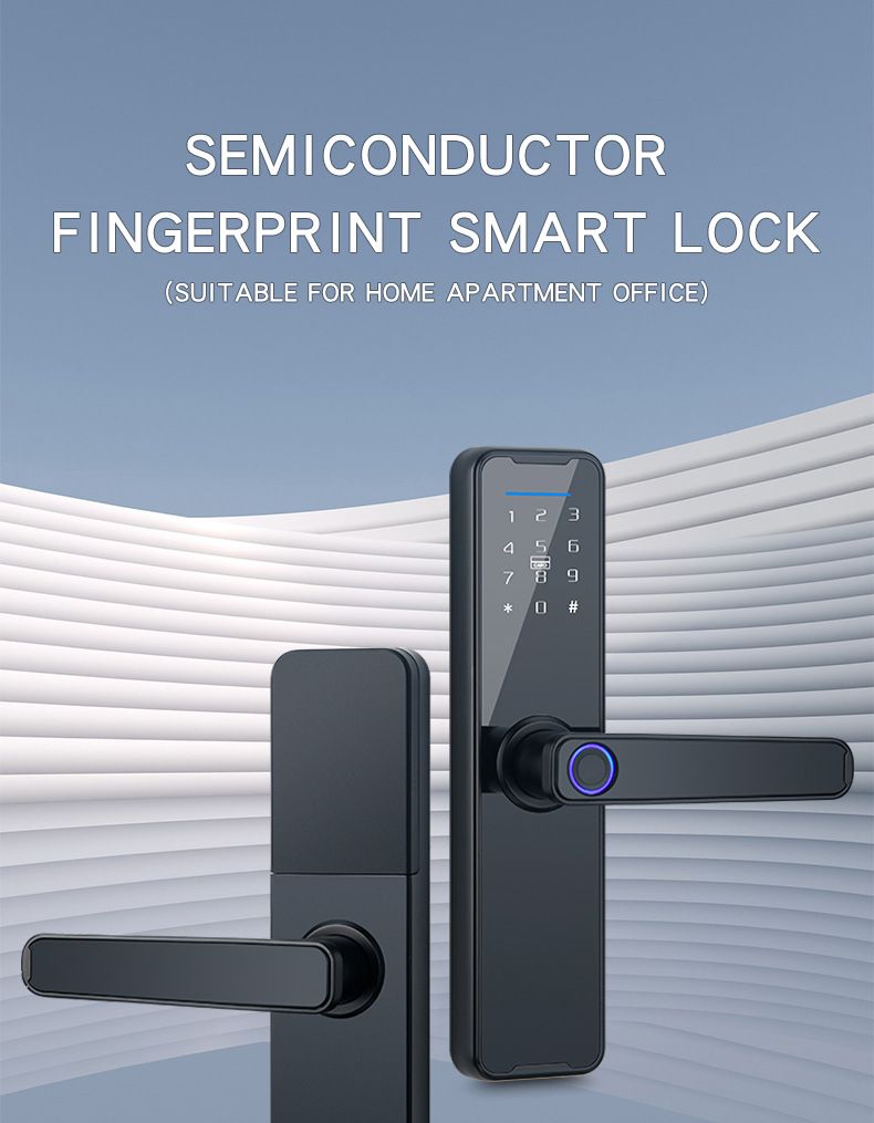Advanced Graffiti Wooden Door Intelligent Fingerprint Lock Apartment Interior Door Intelligent Office Password Lock_voghion.com