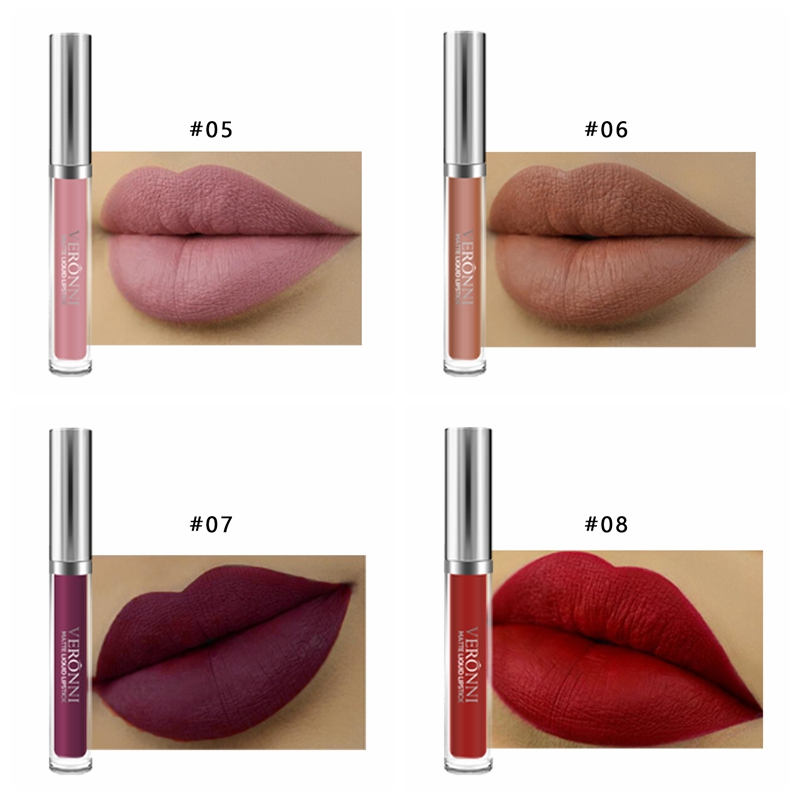 2023 neue Lipgloss Matte Set Veet Sexy Lippenstift Kit 6/12 Teile/los Kosmetik Set Wasserdicht Langlebig Lip Gloss Make-Up Tönung Kit_voghion.com