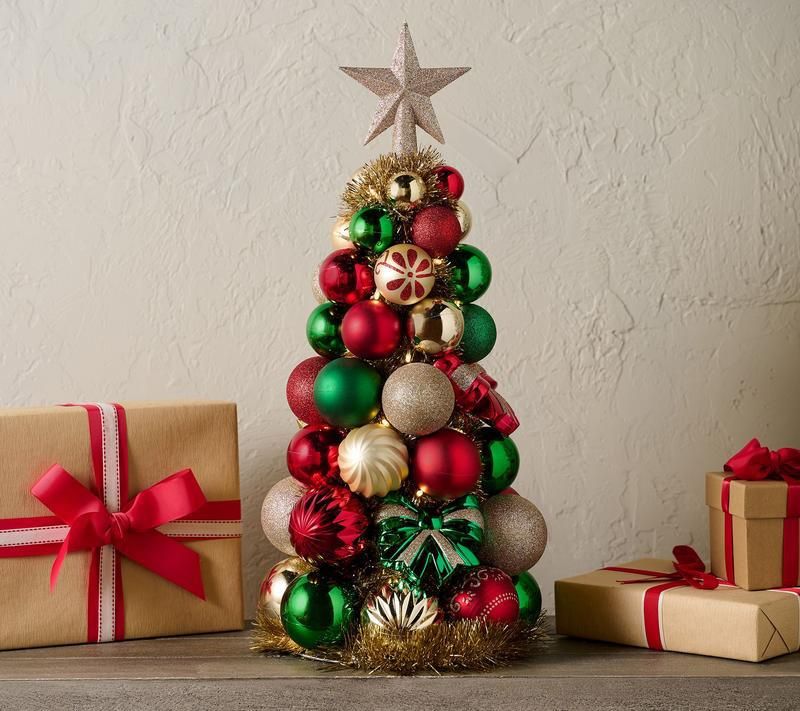 Christmas Halloween 24 Lit Shatterproof Ornament Tree With_voghion.com