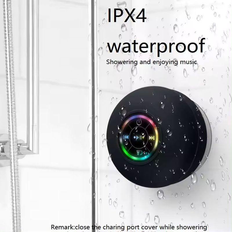 Hot Selling Large Suction Cup With Light Version Waterproof Bluetooth LED Dazzling BTS07 Gift Speaker Printable_voghion.com