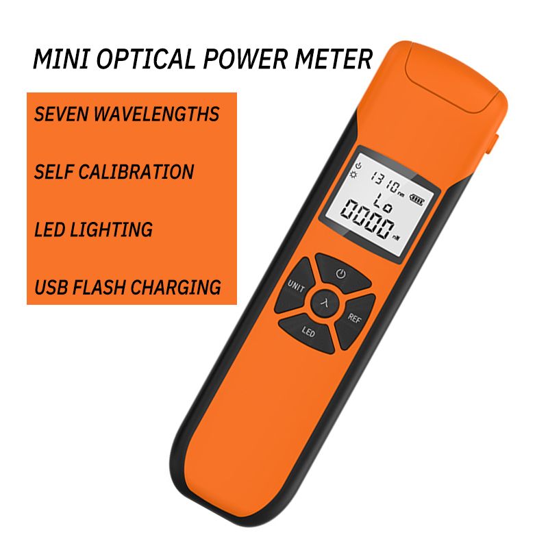 1 PC Mini Fiber Optic Detector Optical Power Meter Fiber Optic Attenuation Testing Instrument Orange_voghion.com