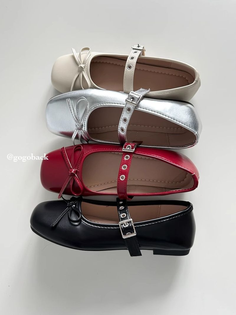 Lancui Niche Four-Color Versatile Ballet Style Soft Sole Comfortable Mary Jane Shallow Mouth Women's Leather Shoes_voghion.com