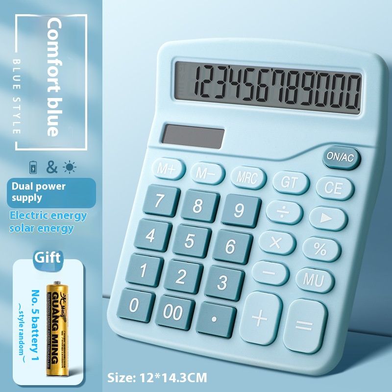 Dual Power Calculator Solar Office Accounting, Student Computer For Finance, Portable_voghion.com