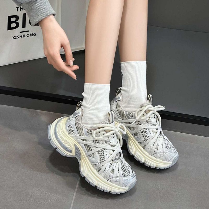 Spider Strap Thick Soled Dad For Women 2025 Spring New Height Increasing Versatile Casual Sports Shoes Single Shoe_voghion.com
