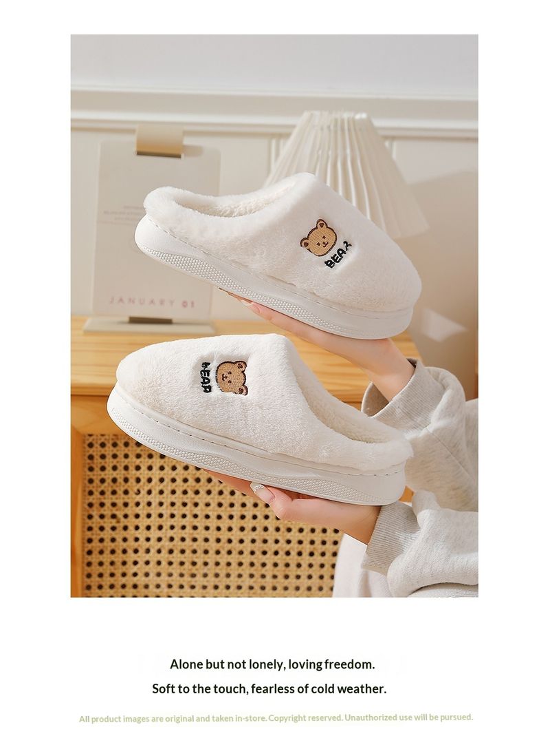 Pantofole da uomo in cotone caldo e soffice, stile cartoon, per la casa, invernali, da donna_voghion.com