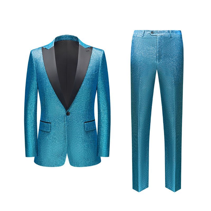 CT 2025 New Men's Korean Style Performance Costume Gold Stage Suit Two-Piece Set Mens Suits_voghion.com
