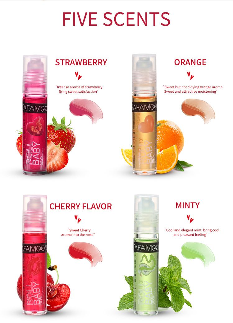 FAFAMOON bead Lip Oil hidratante hidratante batom líquido hidratante bola boca óleo seco rachadura incolor transparente_voghion.com