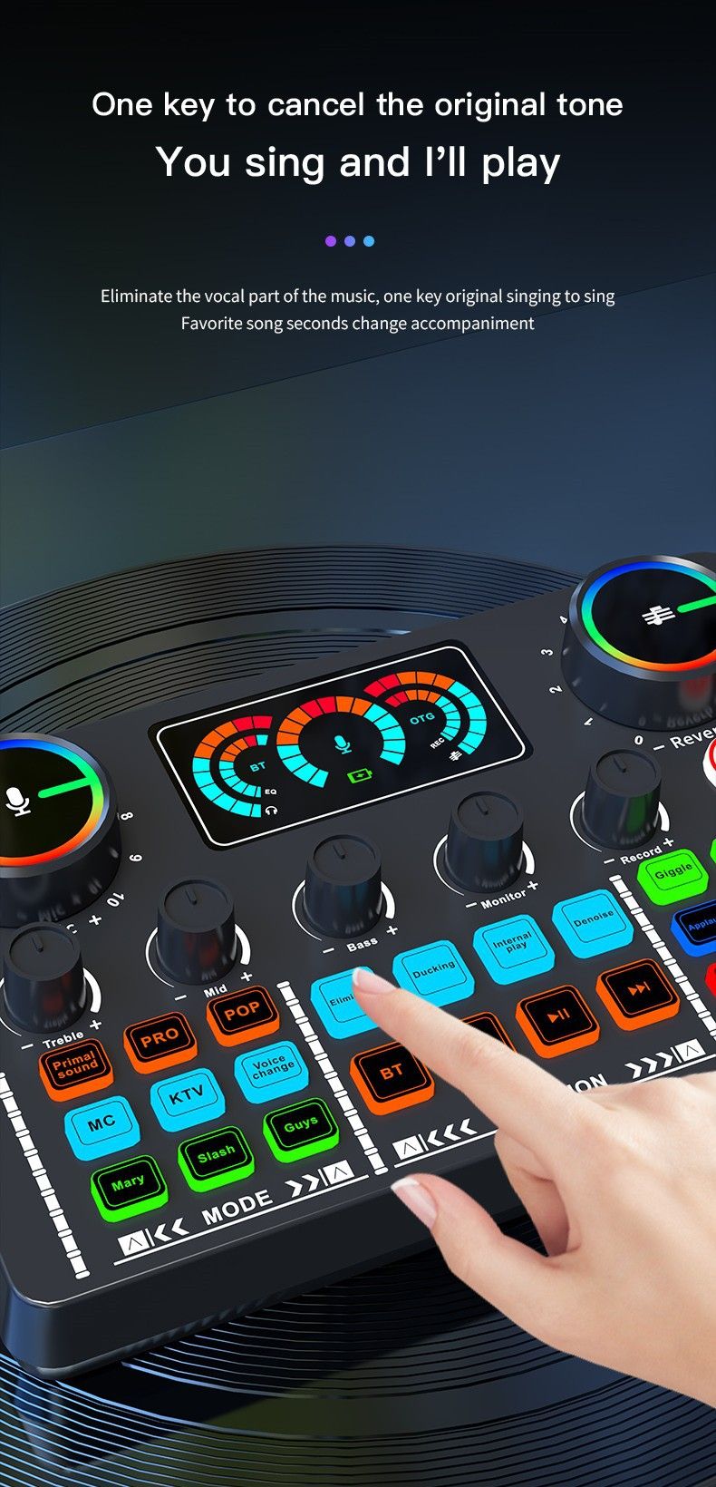 V98 Live Singing Soundcard Engelsk version Mobile computere understøtter generelt live streaming_voghion.com
