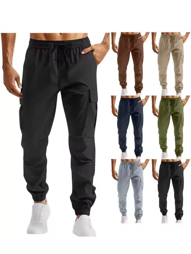 Pantaloni cargo leggeri da uomo – Pantaloni tattici ad asciugatura rapida per corsa ed escursionismo (poliestere traspirante, S-XXL)_voghion.com